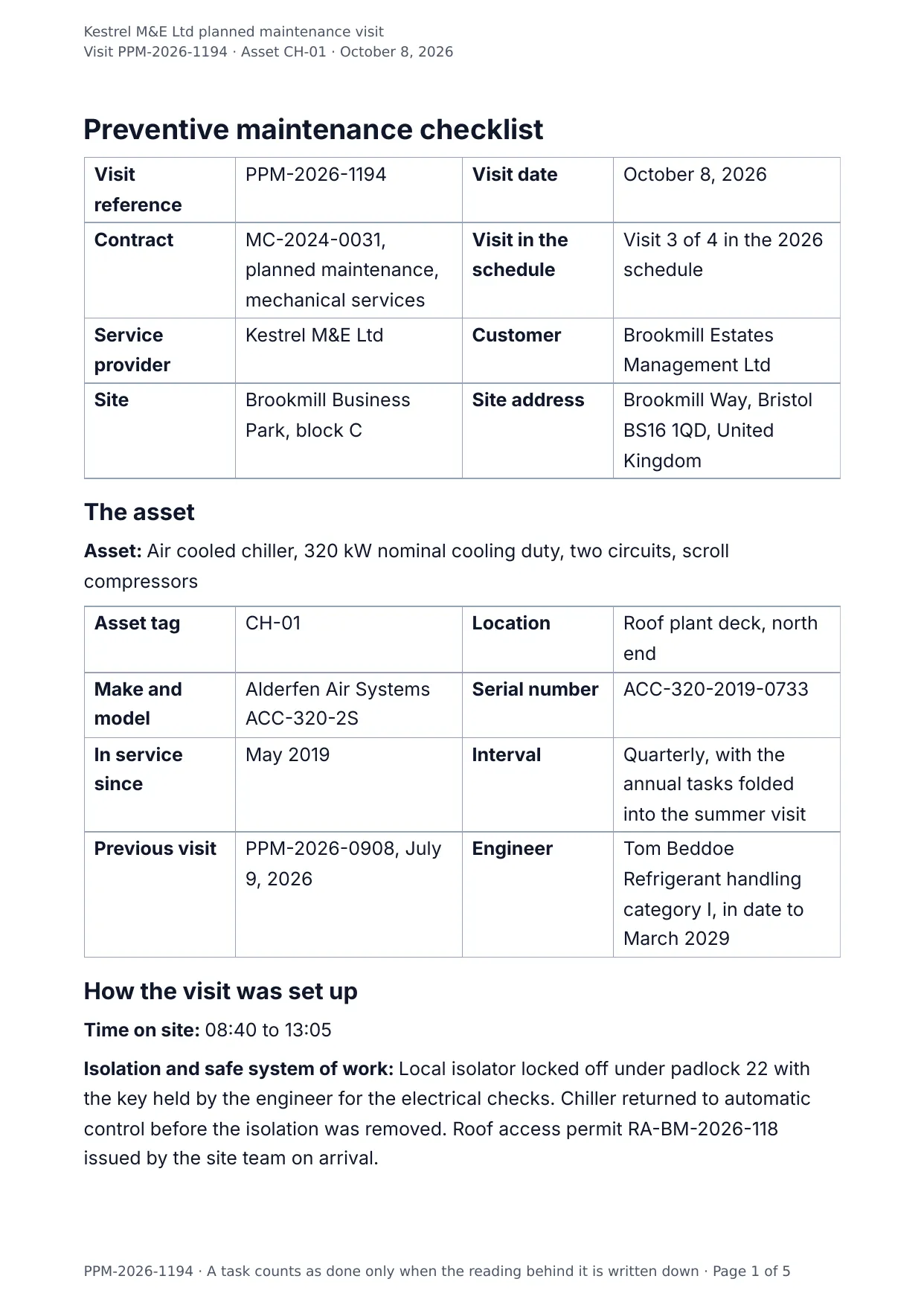Free operations, site and maintenance report templates (Word DOCX and ...